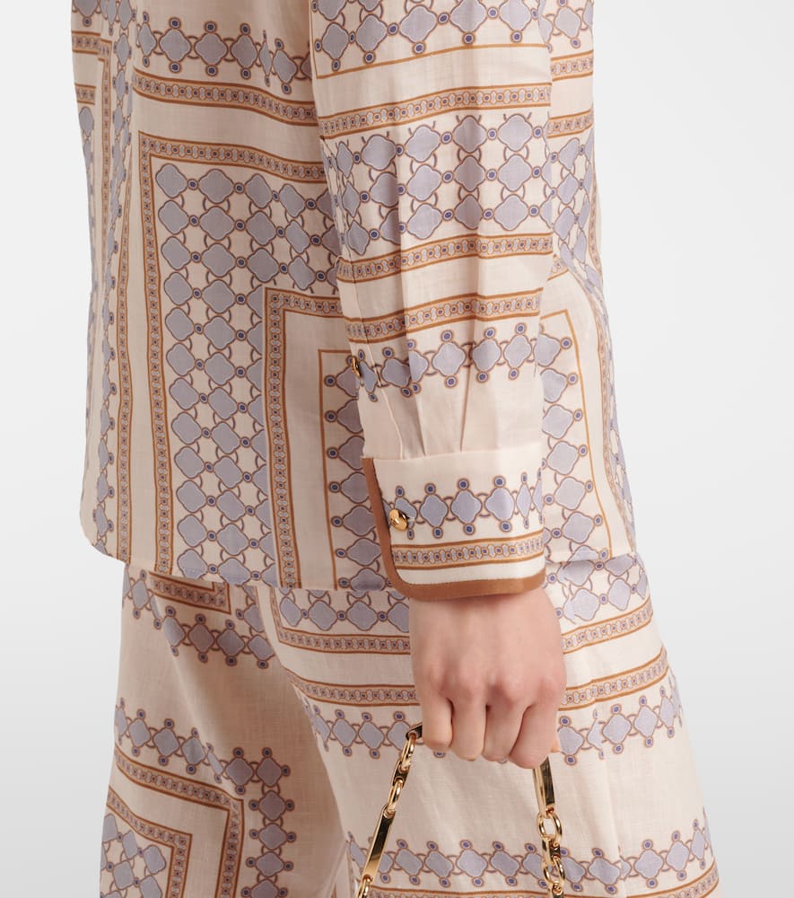 Printed ramie shirt