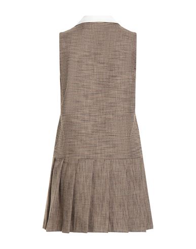 Woman Mini dress Brown Size 8 Viscose, Polyester, Elastane