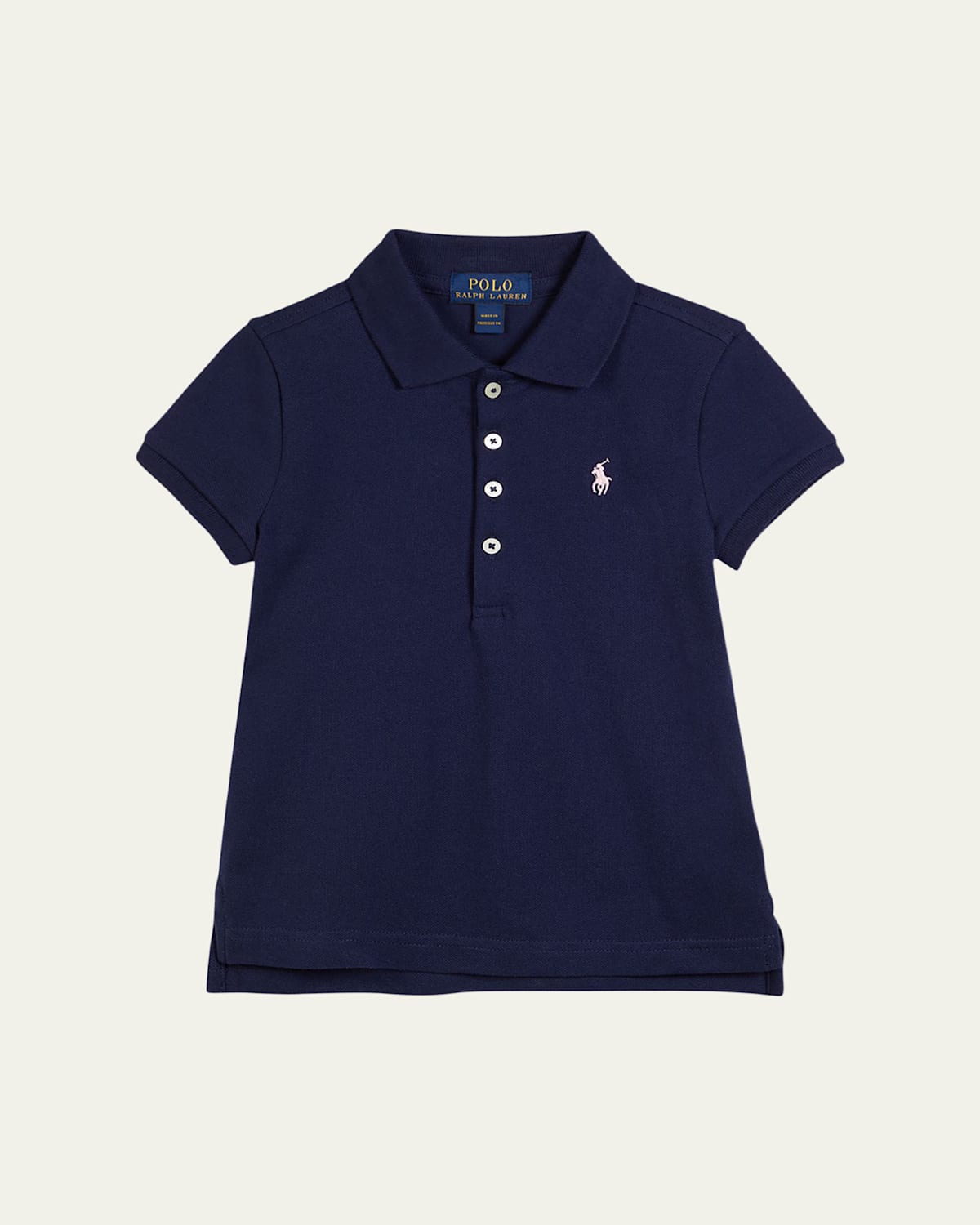 Girl's Logo Embroidered Short-Sleeve Polo Shirt
