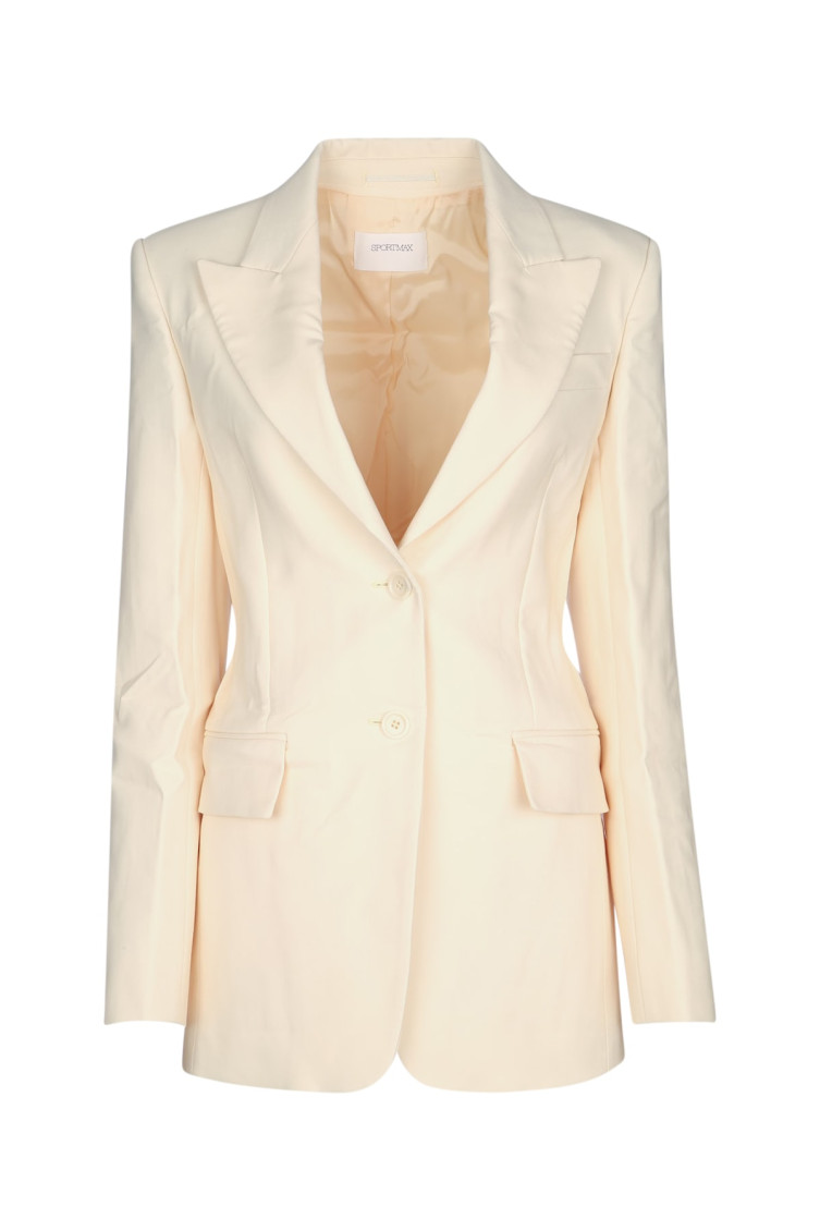 Beige Single Breasted Blazer
