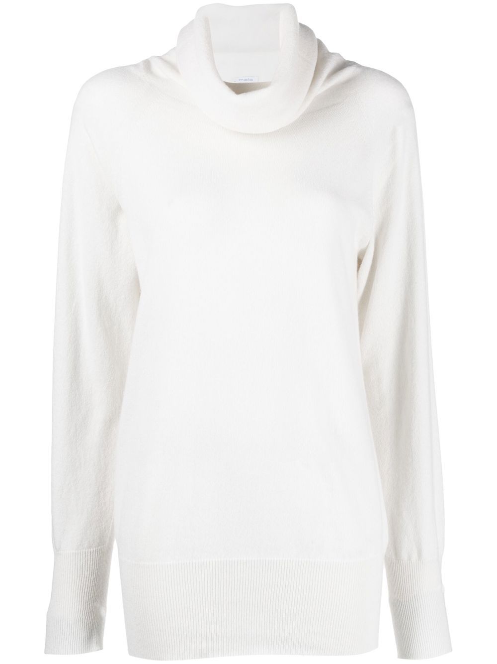 Roll-neck cashmere jumper - White