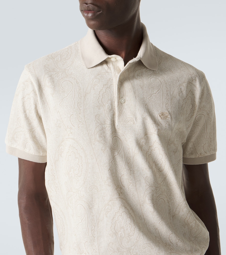 Paisley cotton polo shirt