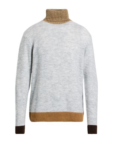 Man Turtleneck Light grey Size M Acrylic, Polyester, Elastane