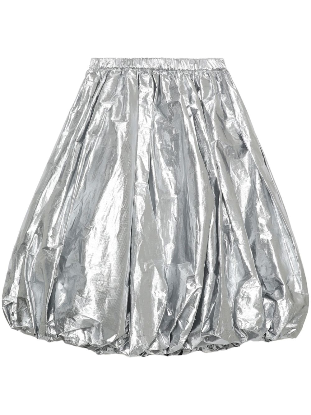 Metallic-effect puffball skirt - Silver