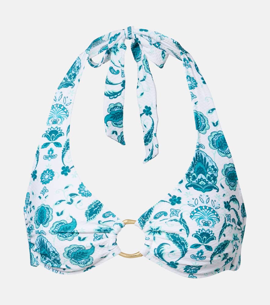 Kos paisley halterneck bikini top