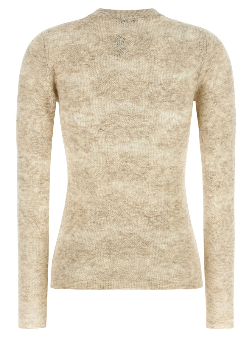 Brunello Cucinelli - flower lace knit silk alpaca sweater