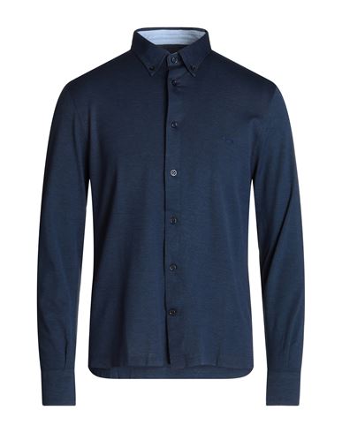 Man Shirt Navy Size L Cotton