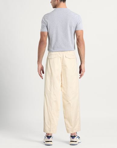 Man Pants Cream Size 36 Cotton, Linen
