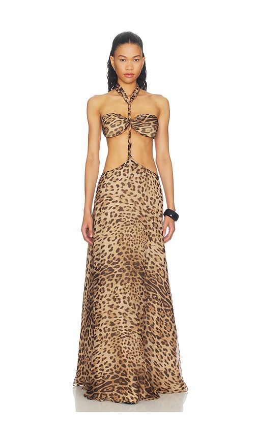 Mariandree Gaitan Kira Dress in Brown. S. Also in