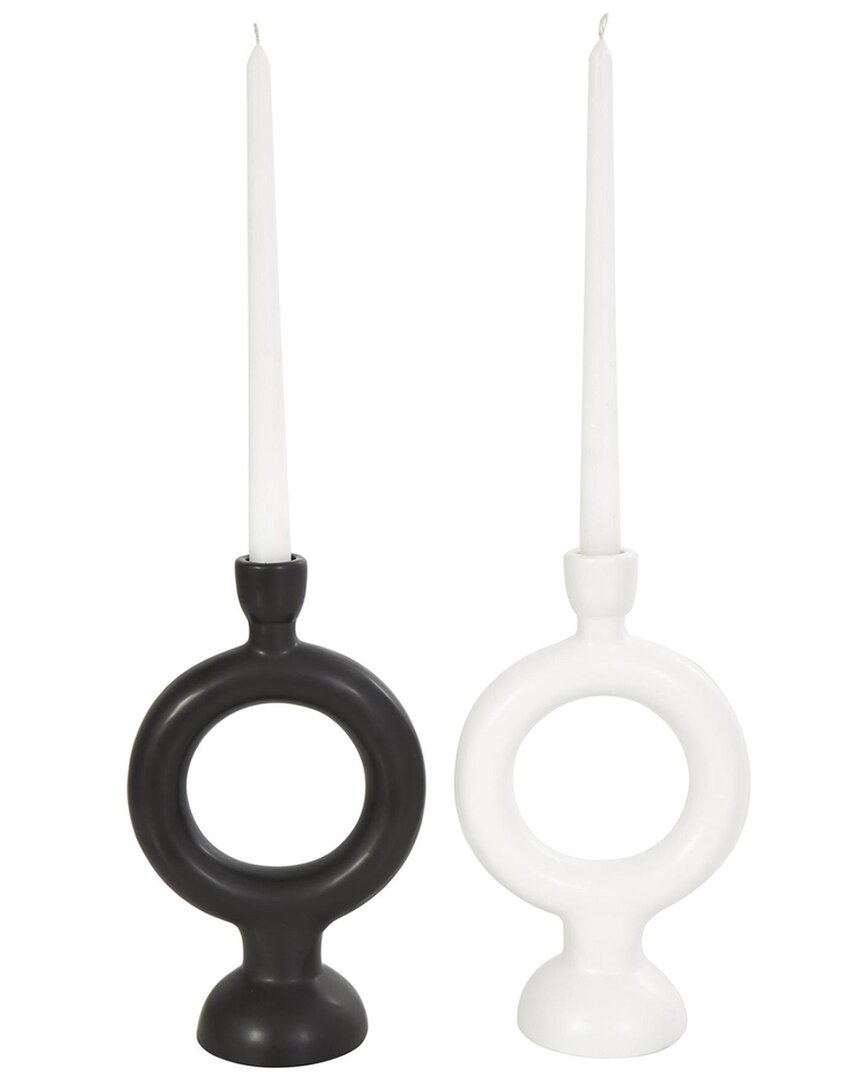 Set of 2 Contemporary Candle Holders