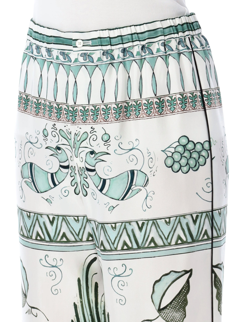 Womens Wide-leg Trousers With Pattern