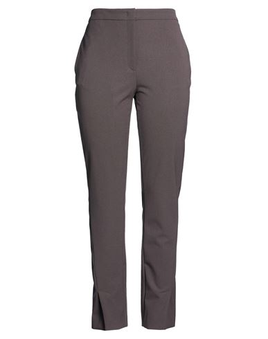 Woman Pants Chocolate brown Size 6 Virgin Wool, Polyamide, Elastane