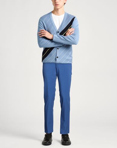 Man Pants Blue Size 30 Polyester, Viscose, Elastane