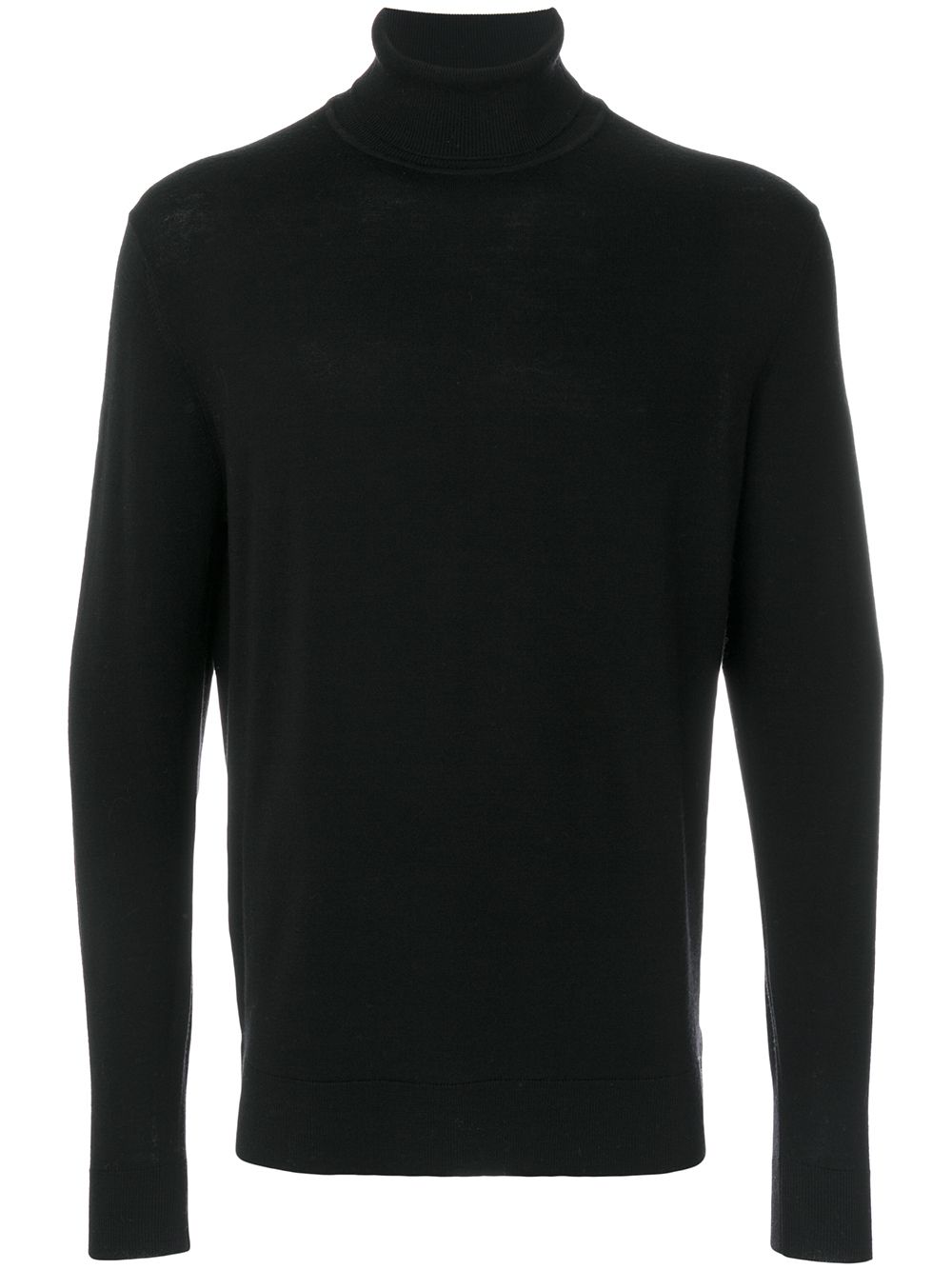 Roll-neck wool jumper - Black