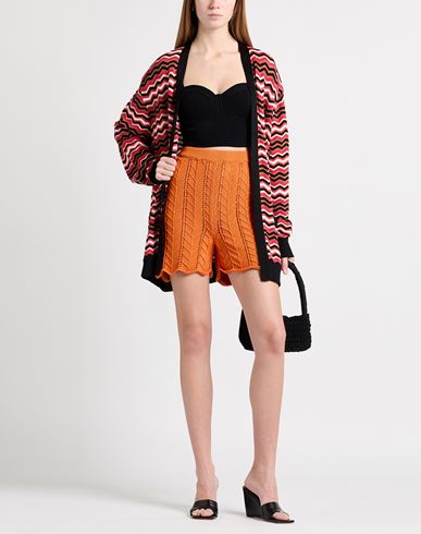 Woman Shorts & Bermuda Shorts Orange Size 8 Cotton