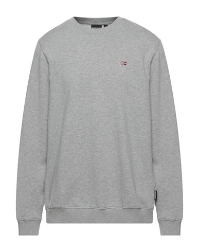 Man Sweatshirt Grey Size XL Cotton, Polyester