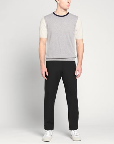 Man Sweater Light grey Size 40 Cotton