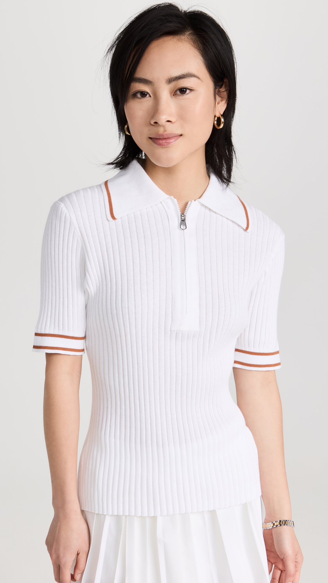 Napier Fitted Knit Polo