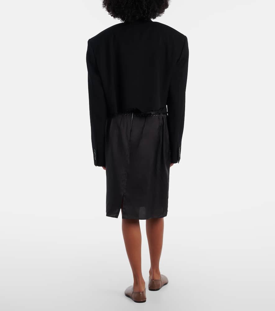Paneled midi skirt