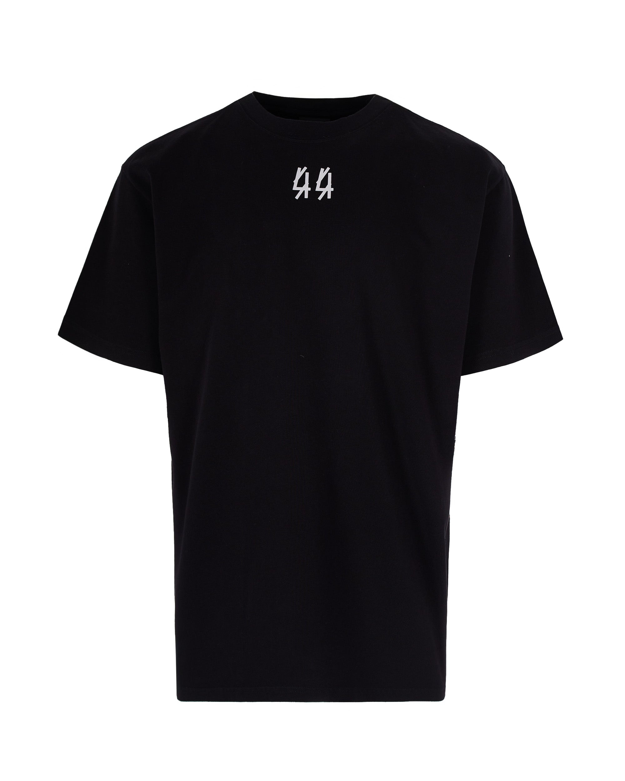 Centipede-Print Cotton T-Shirt — Black