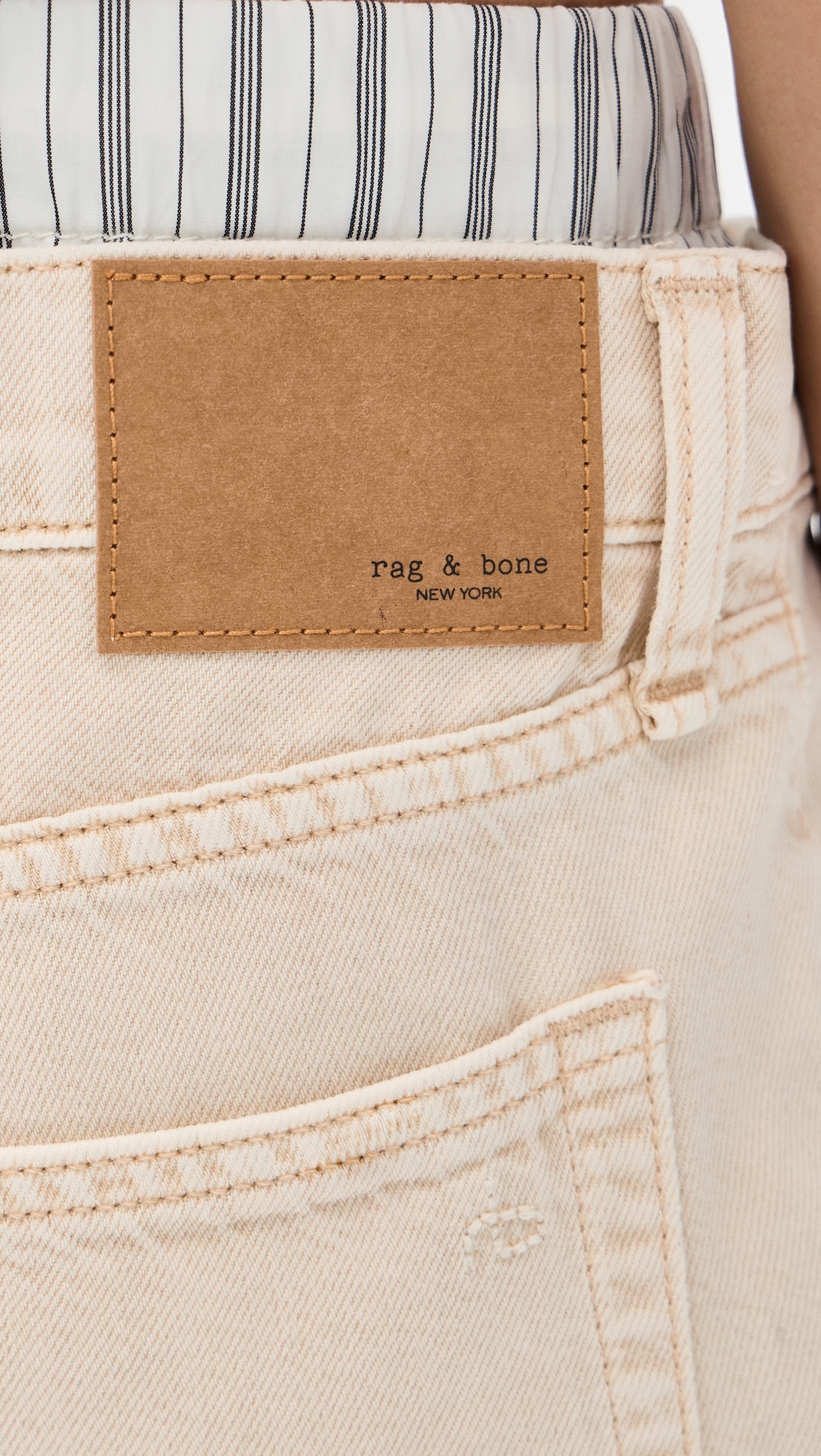 Saige Full Boxer Pants Sandstripe