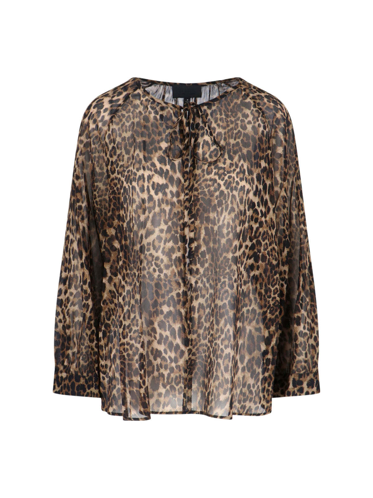 Vintage Leopard Print 100% Silk Shirt