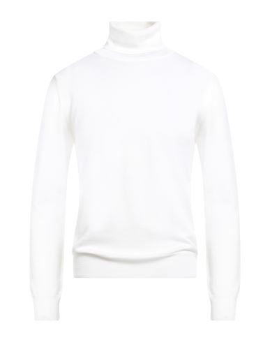 Man Turtleneck Ivory Size 38 Merino Wool