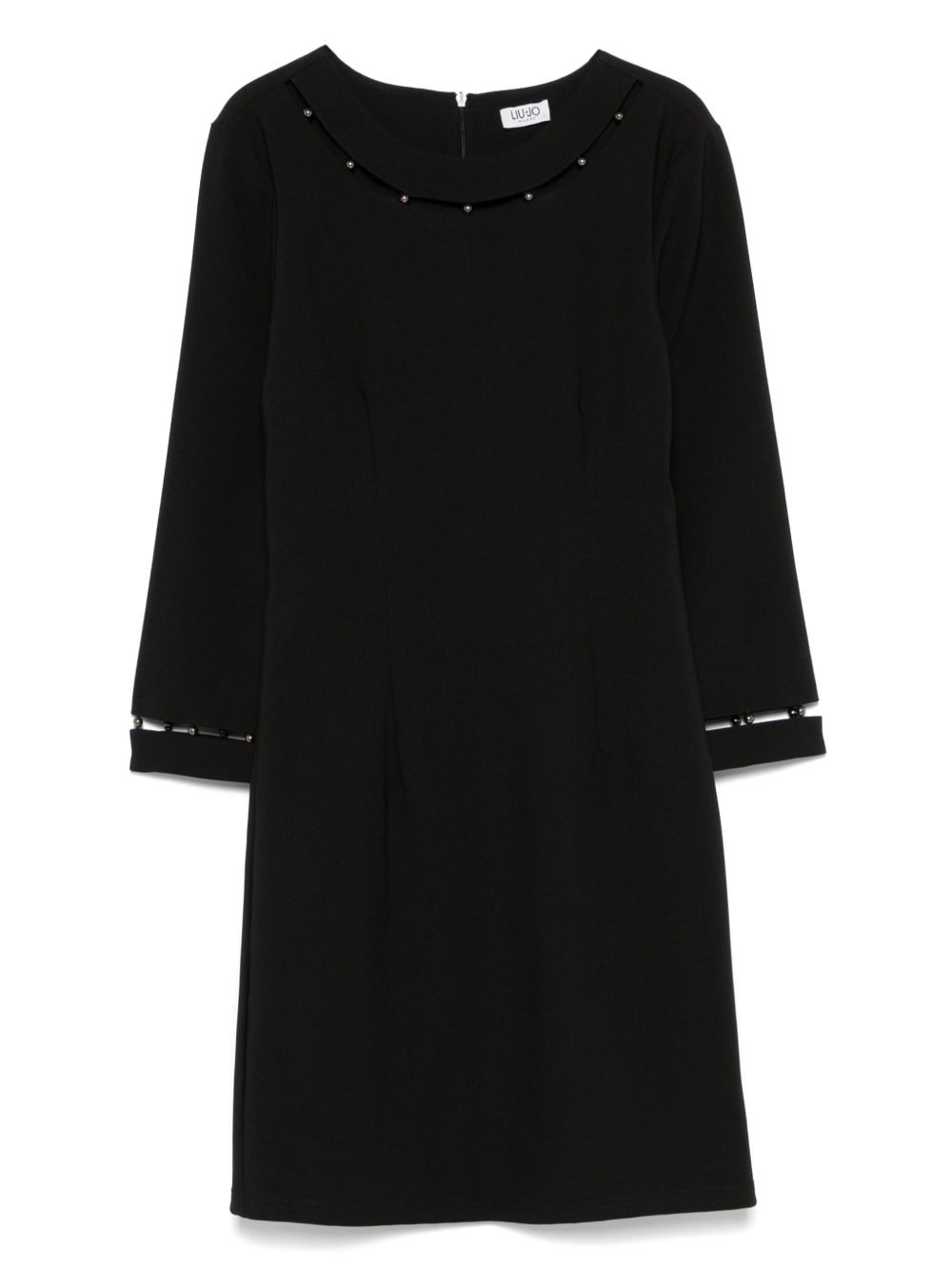 Bead-detailing mini dress - Black
