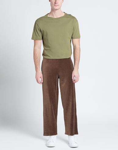 Man Pants Brown Size M Cotton, Elastane