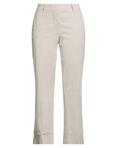 Woman Pants Beige Size 12 Lyocell, Cotton, Elastomultiester, Elastane
