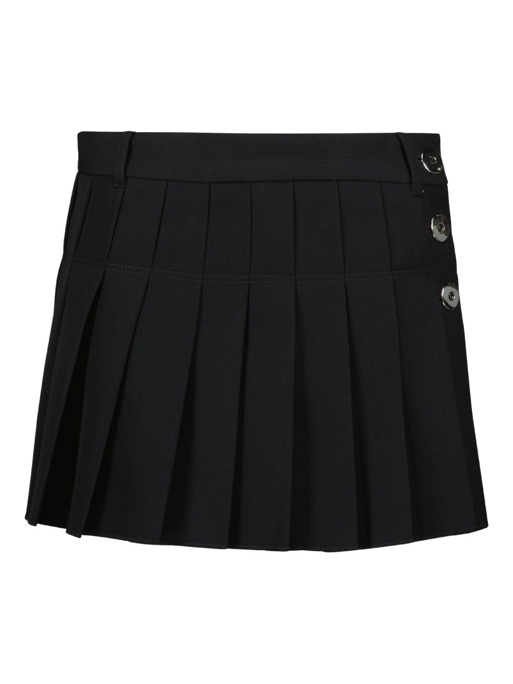 Pleated mini skirt - Black