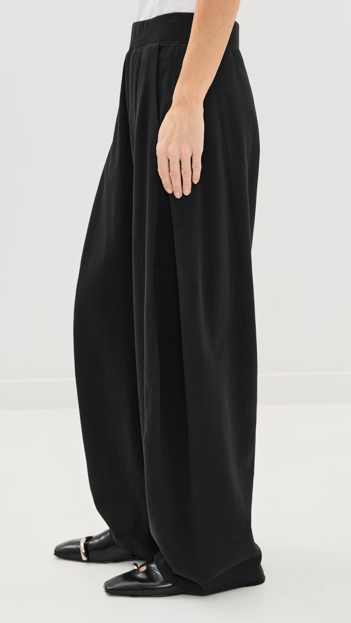 Petite Lightweight Sweatshirting Winslow Pants Black