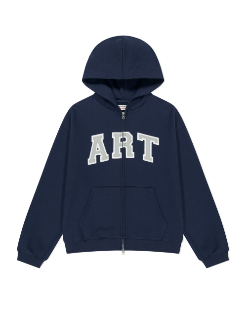 ART APPLIQUE HOODIE ZIP UP