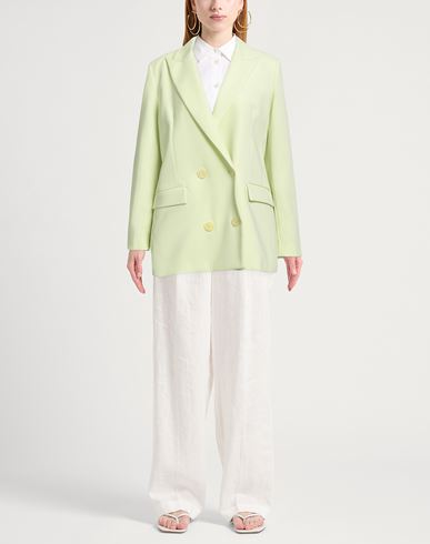 Woman Blazer Lime green Size 8 Polyester, Elastane