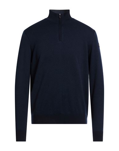 Man Turtleneck Navy Size L Virgin Wool, Cashmere