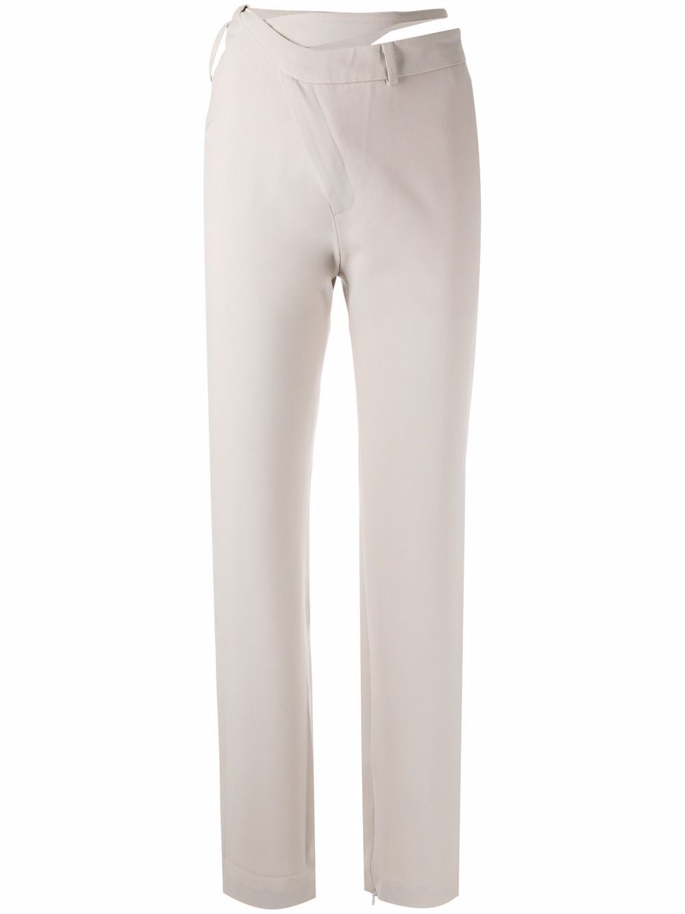 Straight-leg tailored trousers - Neutrals