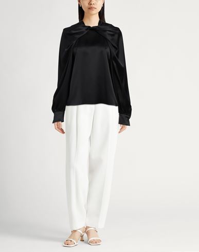 Max Mara Woman Top Black Size 8 Silk