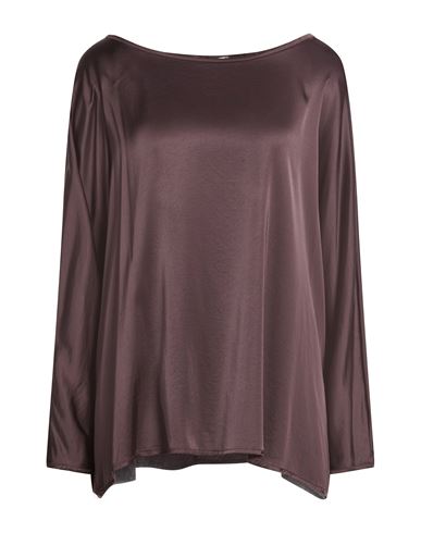 Woman Top Chocolate brown Size 2 Viscose, Elastane