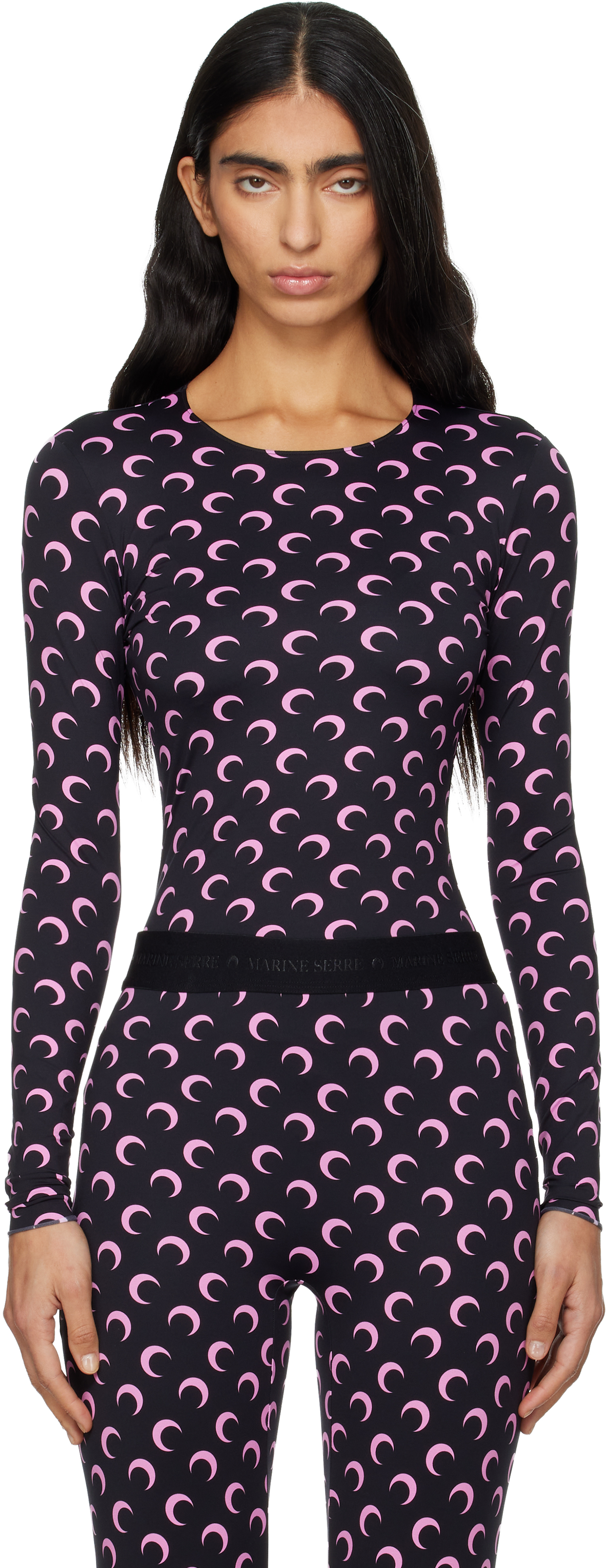 Black Recycled Moon Jersey Long Sleeve T-shirt