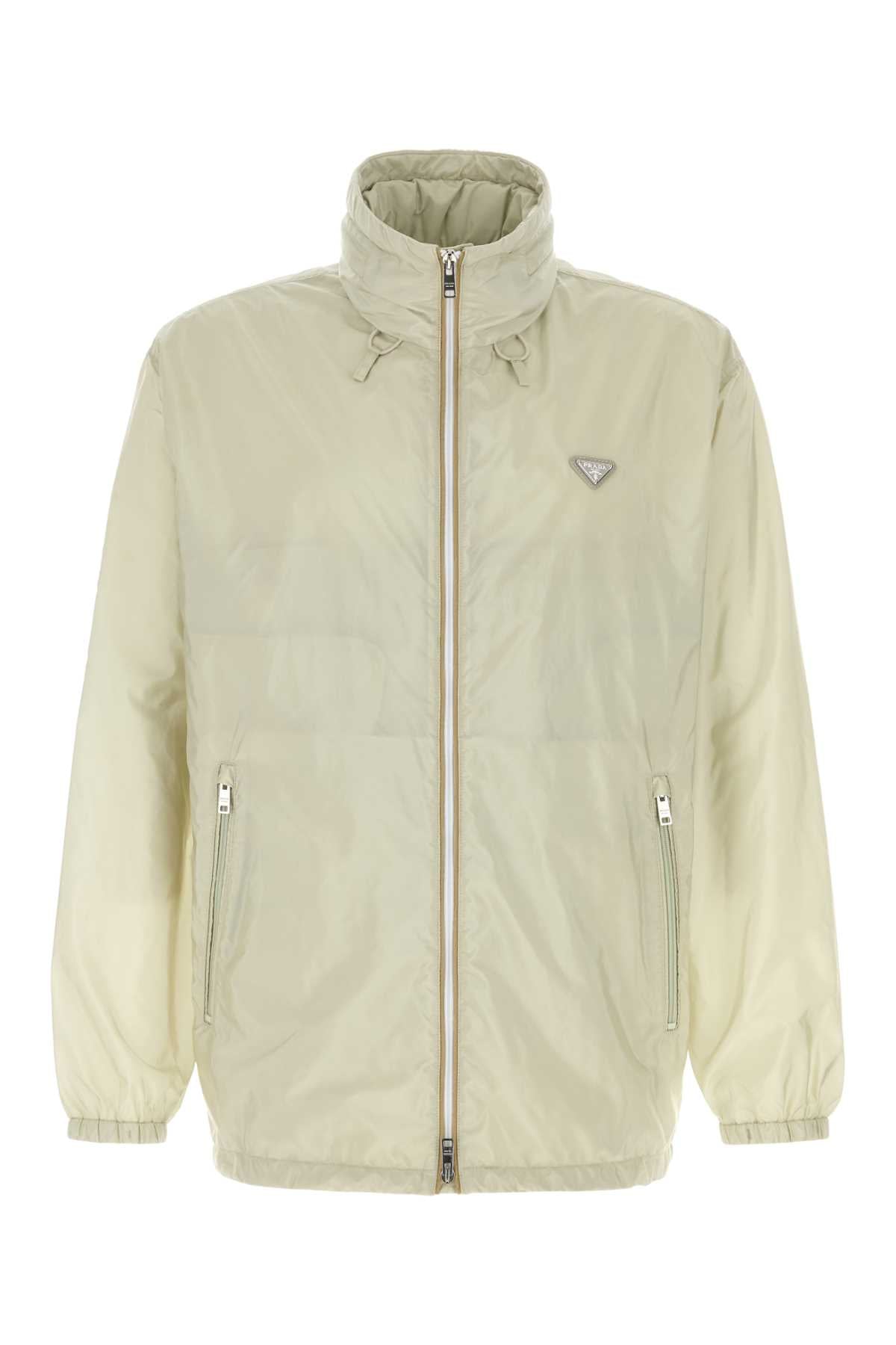 Re-Nylon Windbreaker Jacket — Beige