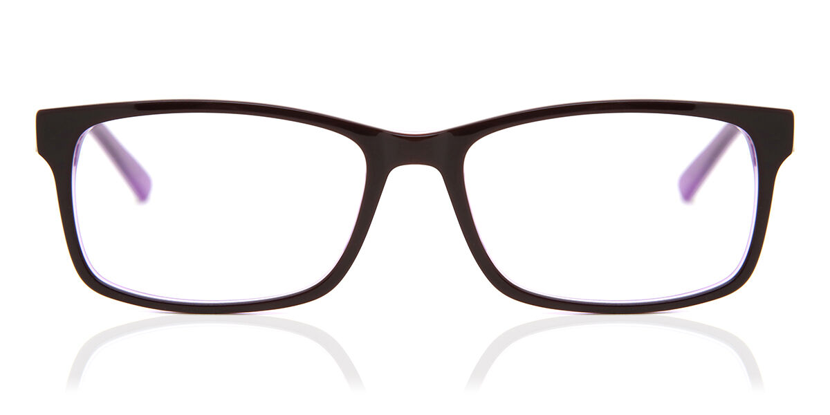 Rectangle Full Rim Plastic Men's Prescription Eyeglasses Online Purple Size 55 - Free Lenses - Blue Light Block Available - SmartBuy Collection