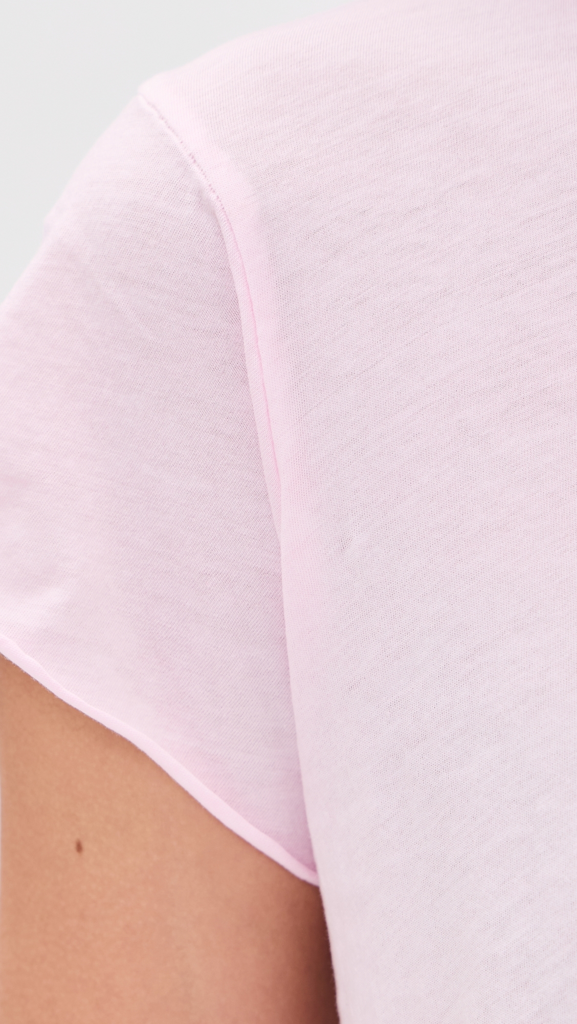 Rose Raw Hem Tee