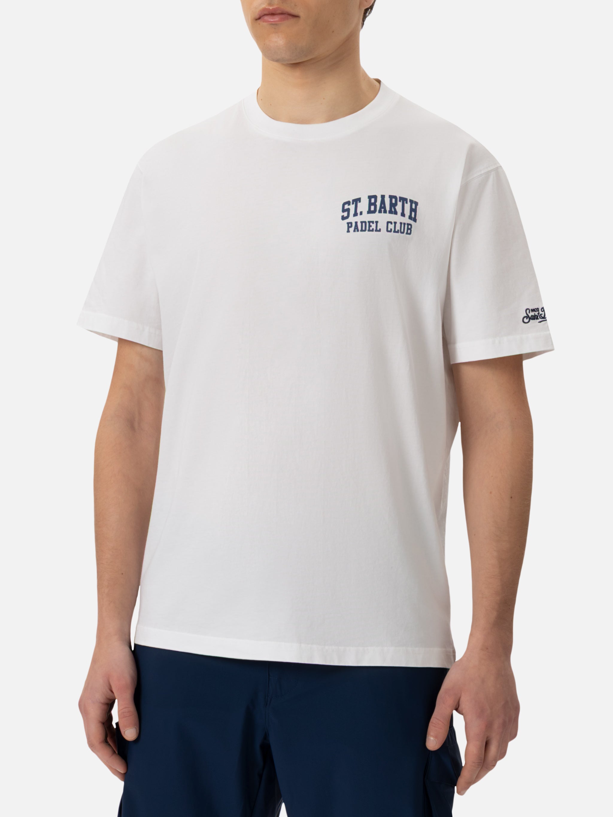 Cotton T-Shirt With Snoopy Padel Club Print Peanuts Special Edition White - Men