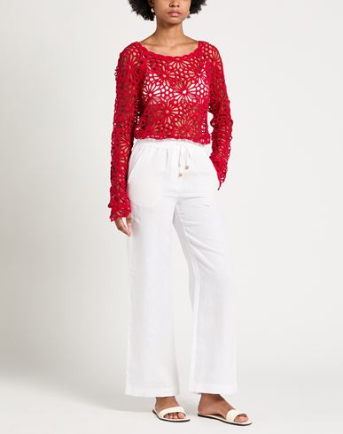 Woman Pants White Size 6 Linen