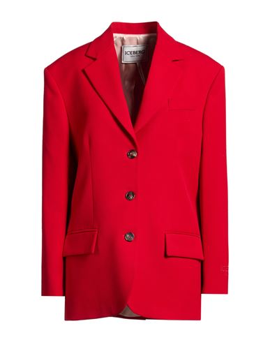 Woman Blazer Red Size 2 Polyester, Viscose, Elastane