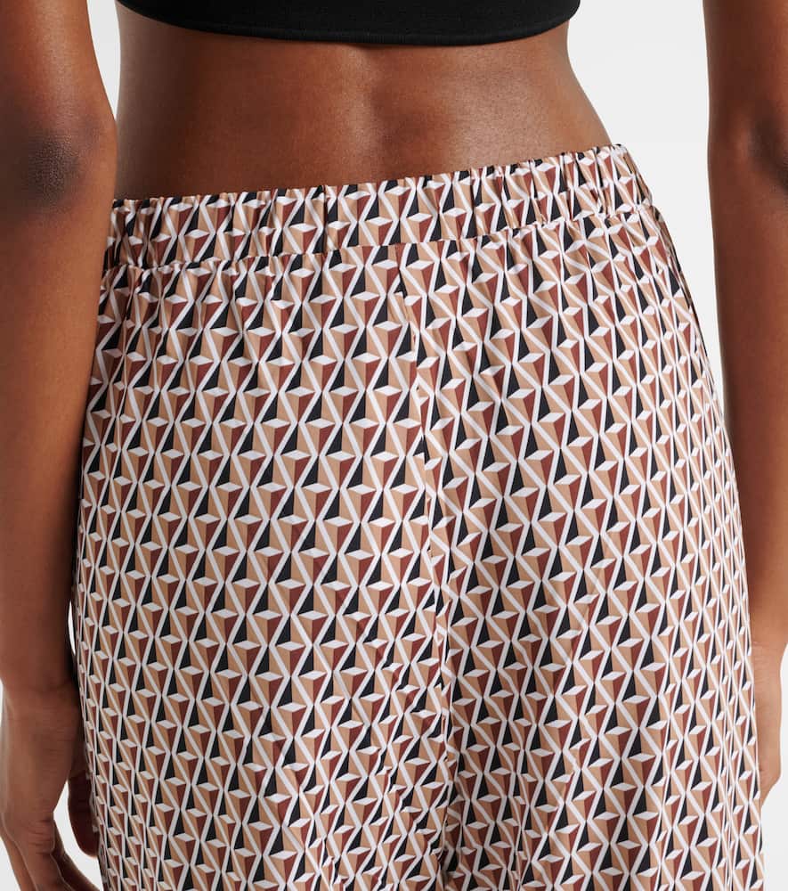 Abate printed wide-leg pants