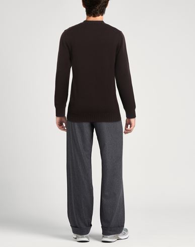 Alpha Studio Man Sweater Dark brown Size 44 Merino Wool