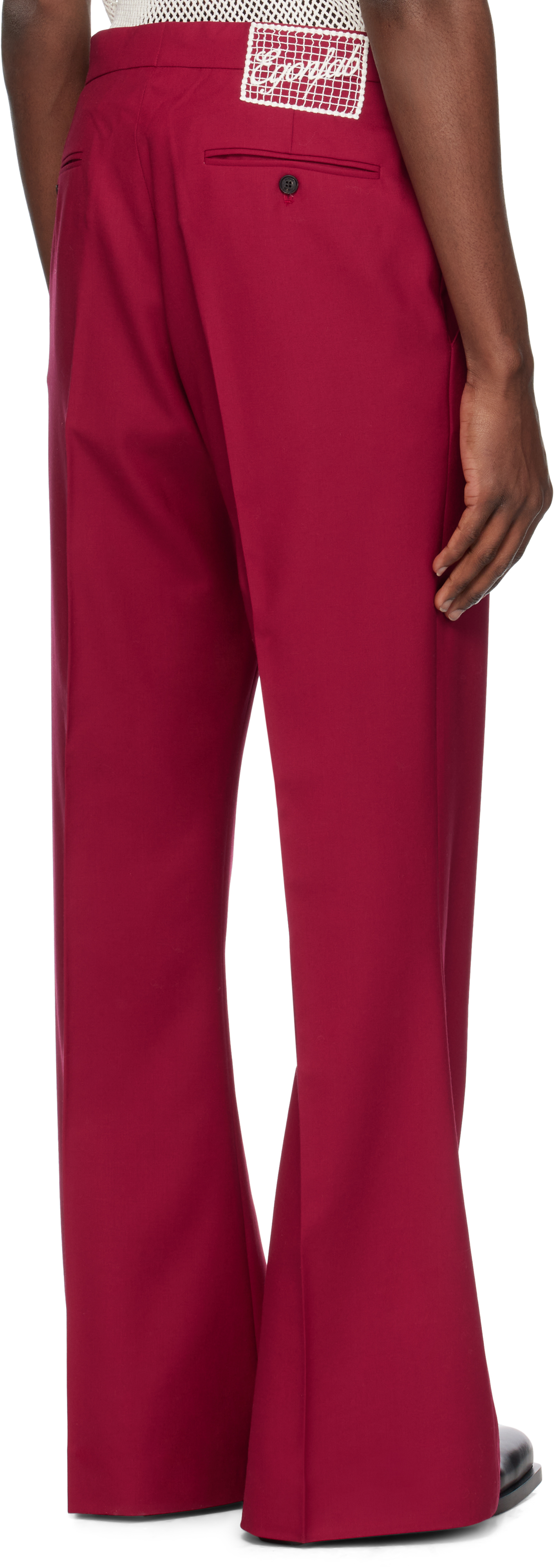 EGONlab SSENSE Exclusive Burgundy Samy Trousers