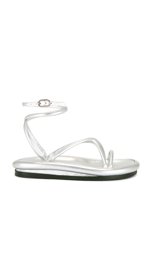 Nora Lozza SANDALE in Metallic Silver. Größe 9. Also in 6