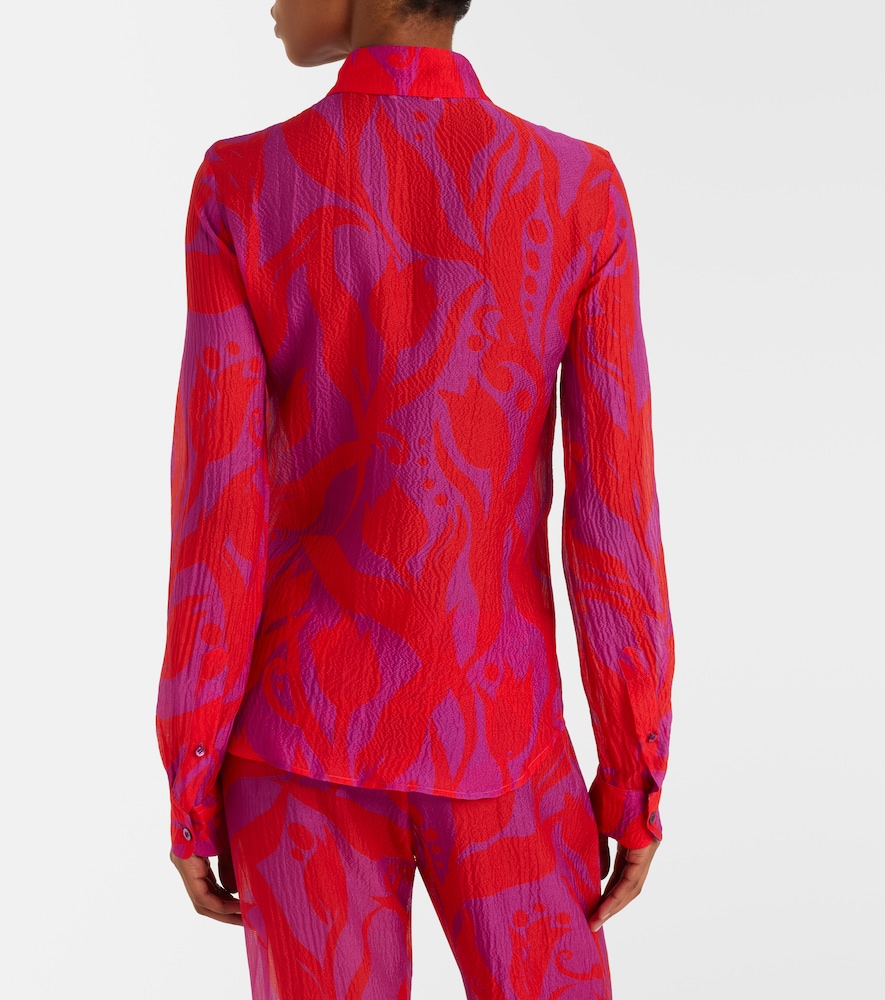 Cloudy printed silk shirt